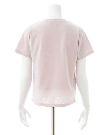 INGNI（イング） ラインストーンロゴTシャツ ﾗｲﾄﾋﾟﾝｸ