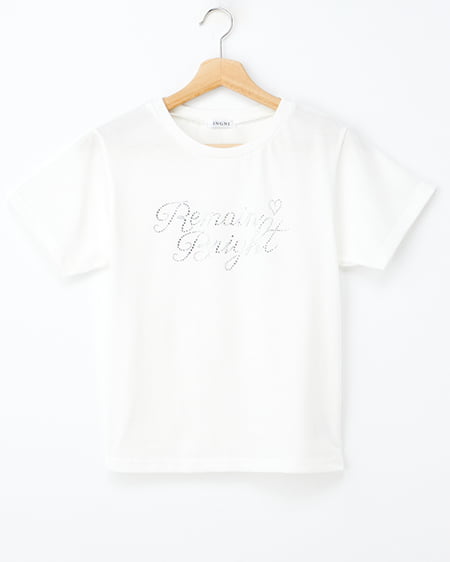 ラインストーンロゴTシャツ