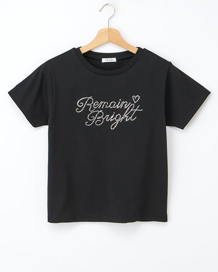 ラインストーンロゴTシャツ