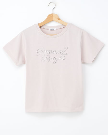 ラインストーンロゴTシャツ