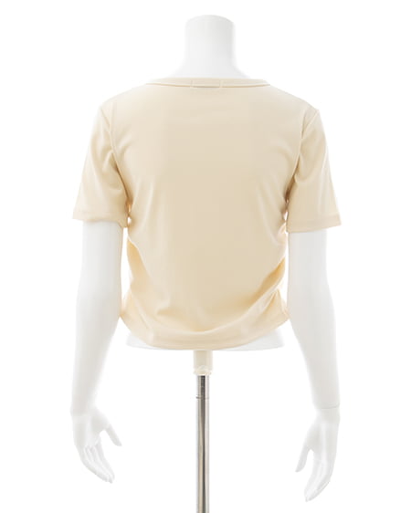 INGNI（イング） レースUPロゴTシャツ ｱｲﾎﾞﾘｰ