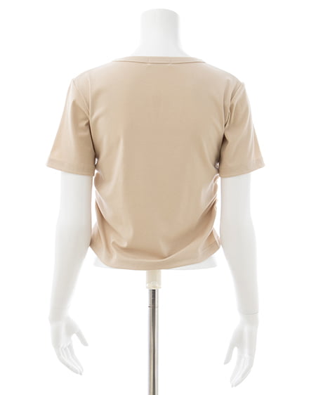 INGNI（イング） レースUPロゴTシャツ ﾍﾞｰｼﾞｭ