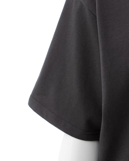 INGNI（イング） 箔プリントロゴTシャツ ﾁｬｺｰﾙｸﾞﾚｰ