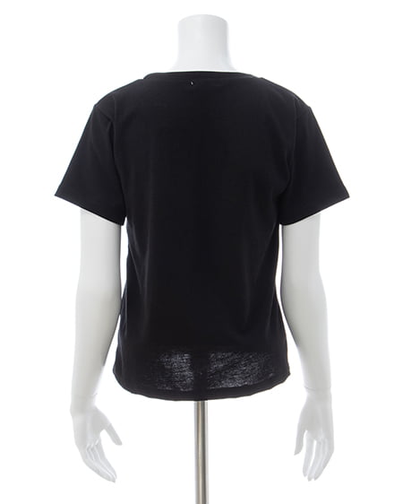 INGNI（イング） リボン付ねこTシャツ ｸﾛ