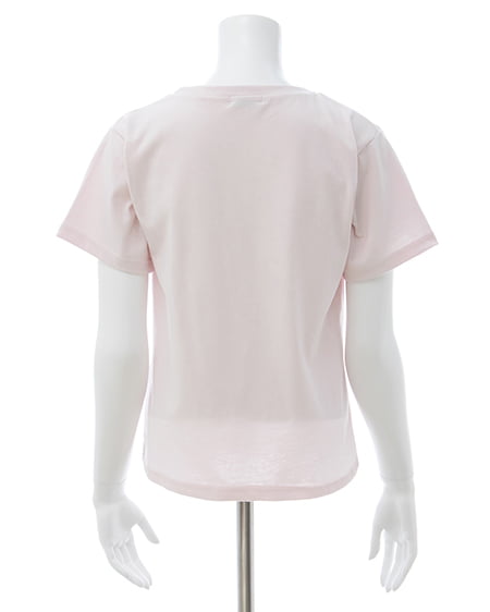 INGNI（イング） リボン付ねこTシャツ ﾗｲﾄﾋﾟﾝｸ