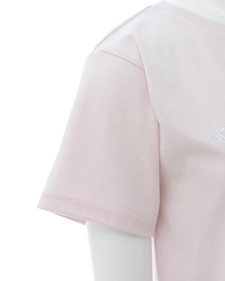 INGNI（イング） リボン付ねこTシャツ ﾗｲﾄﾋﾟﾝｸ