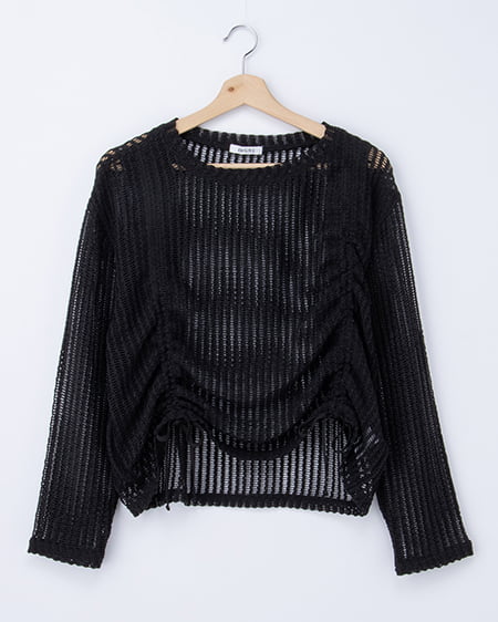 メッシュドロストトップス
