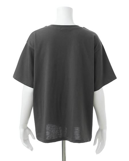 INGNI（イング） 転写フォトTシャツ ﾁｬｺｰﾙｸﾞﾚｰ/ｱｶ