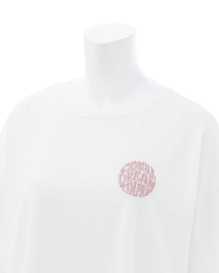 INGNI（イング） バックサークル貼付チュニックTシャツ ｵﾌﾎﾜｲﾄ/ﾋﾟﾝｸ