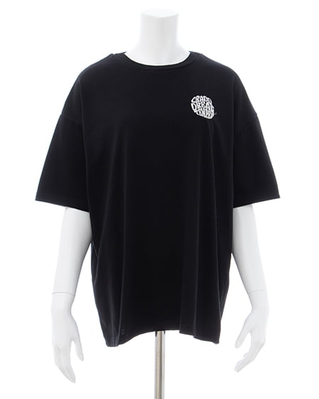 INGNI（イング） バックサークル貼付チュニックTシャツ ｸﾛ/ｵﾌﾎﾜｲﾄ