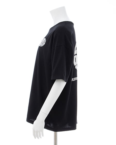 INGNI（イング） バックサークル貼付チュニックTシャツ ｸﾛ/ｵﾌﾎﾜｲﾄ