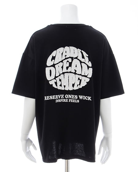 バックサークル貼付チュニックTシャツ