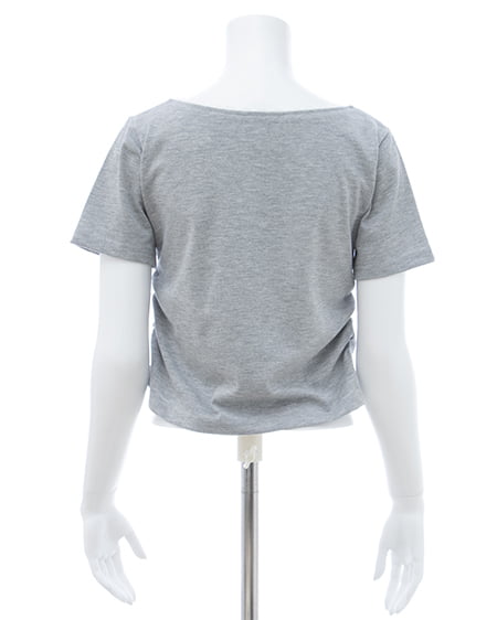 INGNI（イング） レース付きリボンTシャツ ｸﾞﾚｰ