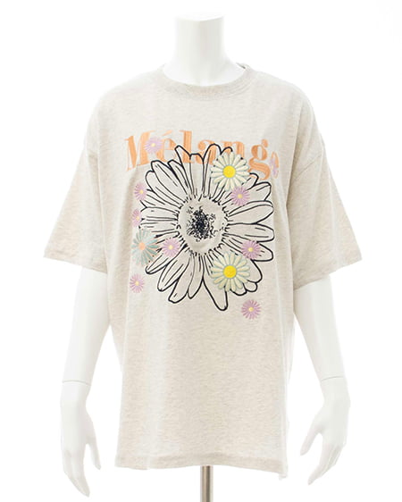 INGNI（イング） カラフル花刺繍Tシャツ ｵｰﾄﾐｰﾙ