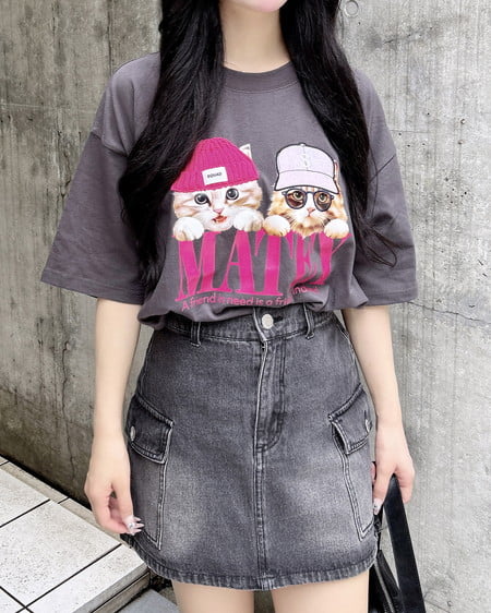 【WEB限定】猫ニット帽＆キャップTシャツ