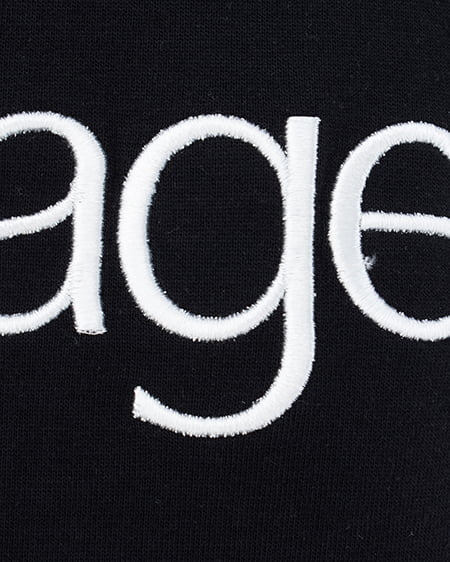 INGNI（イング） リボン付ラメ刺繍ロゴTシャツ ｸﾛ/ｵﾌﾗﾒ