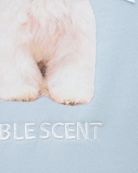 INGNI（イング） リボン付犬プリントTシャツ ｻｯｸｽ/ｵﾌﾎﾜｲﾄ