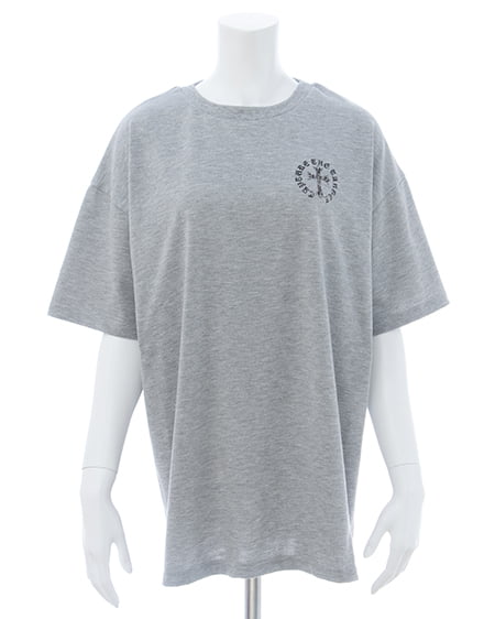 INGNI（イング） バックラインストーンクロスロゴチュニックTシャツ ｸﾞﾚｰ