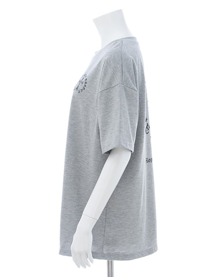 INGNI（イング） バックラインストーンクロスロゴチュニックTシャツ ｸﾞﾚｰ