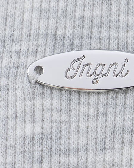 INGNI（イング） 裾レース胸プレート付リブトップス ｸﾞﾚｰ