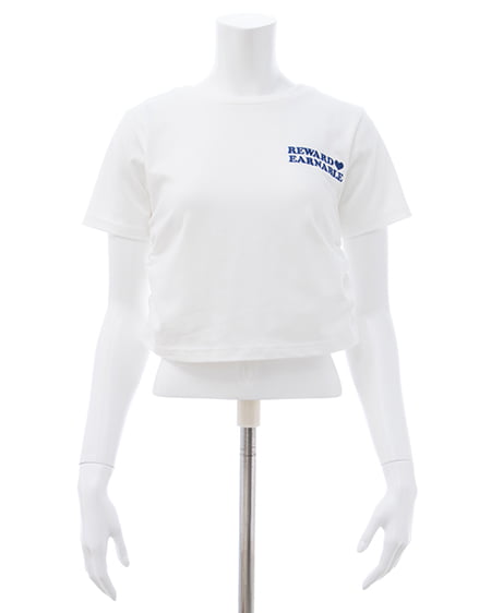 INGNI（イング） サイドドロストバックサガラハートTシャツ ｵﾌﾎﾜｲﾄ/ﾌﾞﾙｰ
