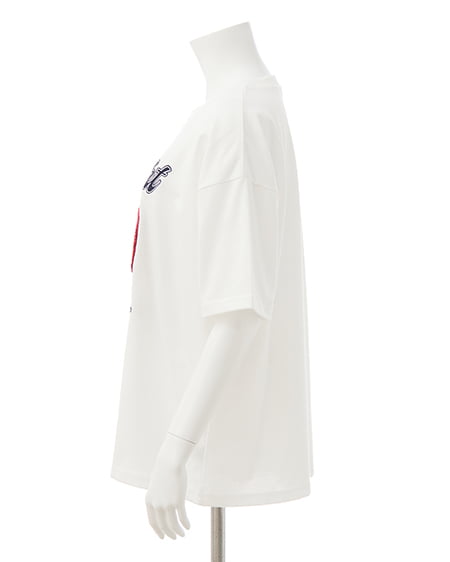 INGNI（イング） ナンバリングロゴチュニックTシャツ ｵﾌﾎﾜｲﾄ