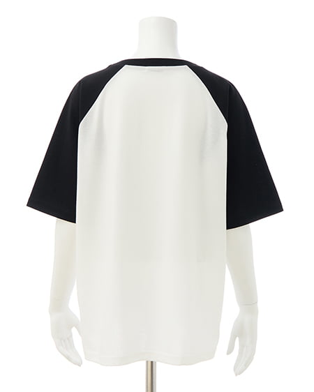 INGNI（イング） ナンバリングロゴチュニックTシャツ ｵﾌﾎﾜｲﾄ/ｸﾛ