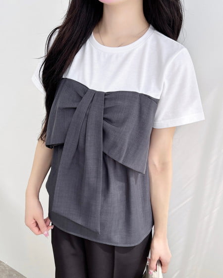 【8／12までの限定価格】リボンドッキングトップス