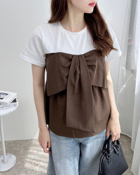 【8／12までの限定価格】リボンドッキングトップス