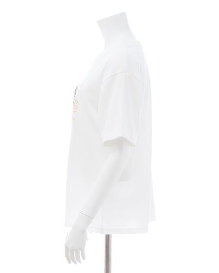 INGNI（イング） 転写箔プリントTシャツ ｵﾌﾎﾜｲﾄ/ｺﾞｰﾙﾄﾞ