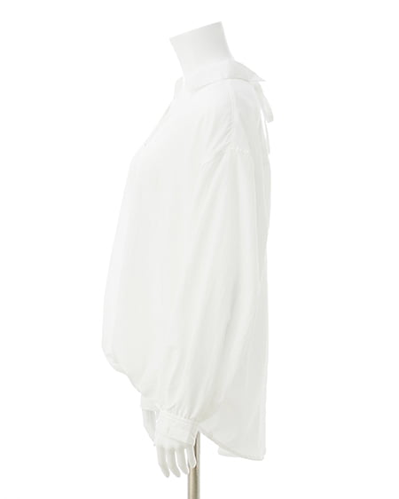 INGNI(イング) バックレースアップいろいろボタン裾タックシャツ オフホワイト