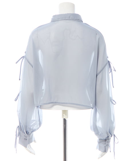 INGNI(イング) ラメシアーショート/シャツ ブルー