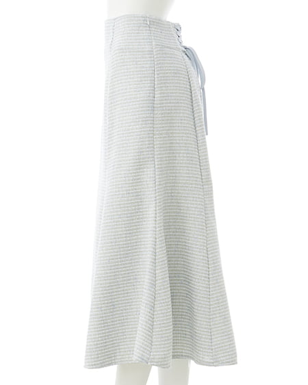 INGNI(イング) バックレースアップツイードマーメイドスカート/B サックス/ツイード