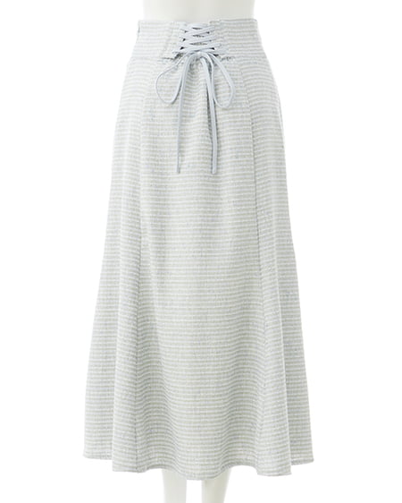 INGNI(イング) バックレースアップツイードマーメイドスカート/B サックス/ツイード