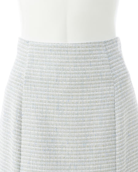 INGNI(イング) バックレースアップツイードマーメイドスカート/B サックス/ツイード