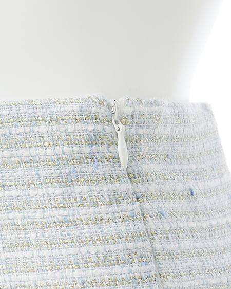 INGNI(イング) バックレースアップツイードマーメイドスカート/B サックス/ツイード