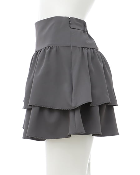 INGNI（イング） タックフレアミニスカパン ｸﾞﾚｰ
