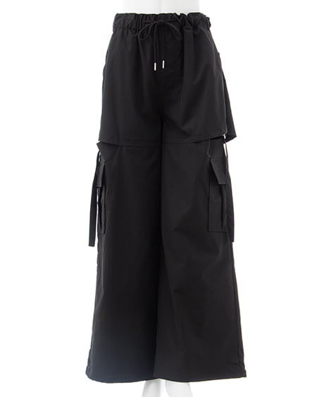 INGNI（イング） サイドスリットカーゴパンツ ｸﾛ