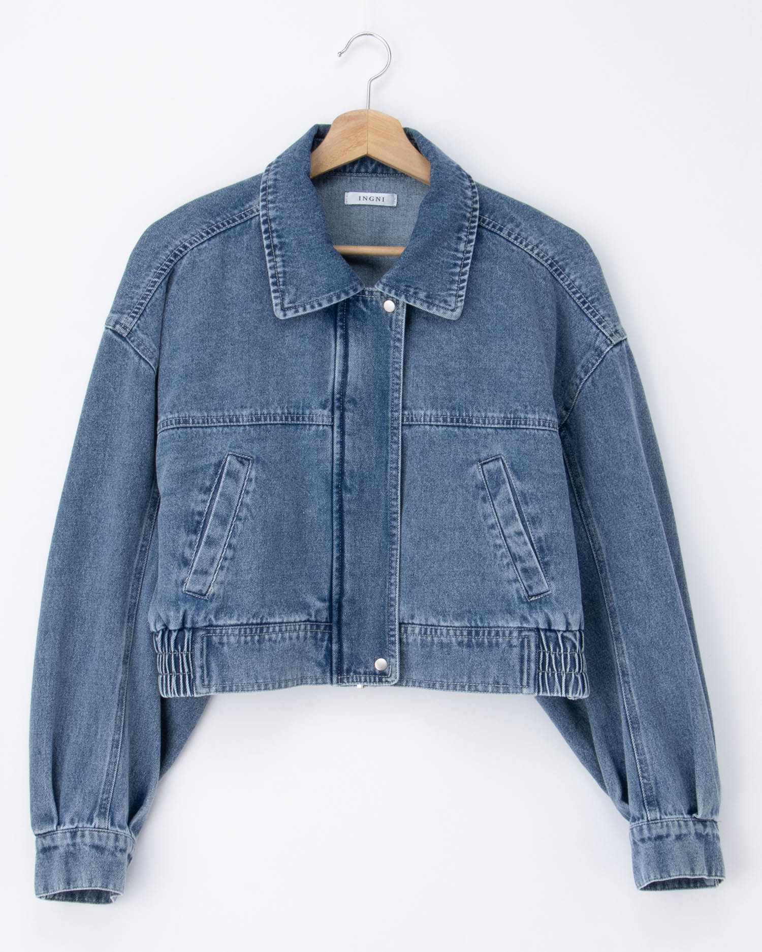  90s クロップド デニムジャケット ジップ クロップド デニム ジャケット | Maison Kitsuné
