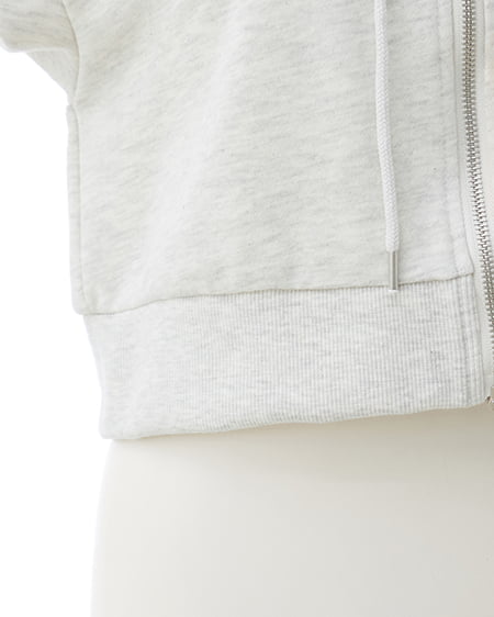 INGNI(イング) 貼付カレッジZIPショートパーカー オートミール