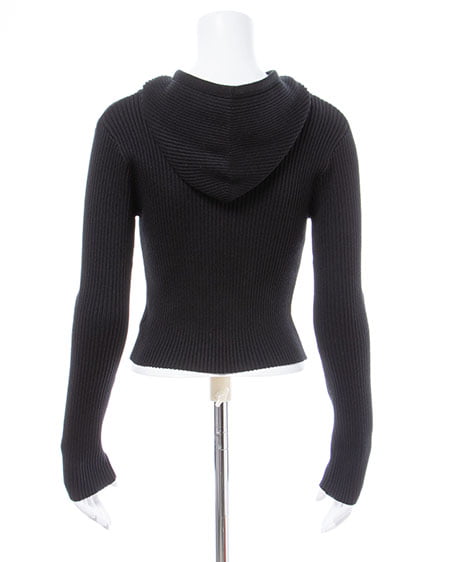 INGNI(イング) プレーディングジップニットパーカー クロ