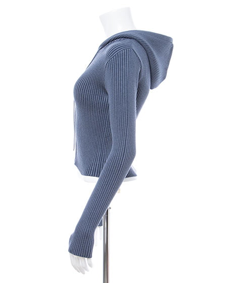 INGNI(イング) プレーディングジップニットパーカー コン