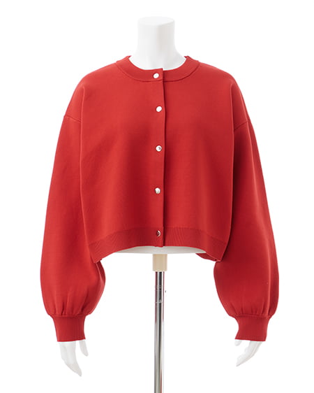 INGNI(イング) ショート丈スポンディッシュニットカーディガン アカ