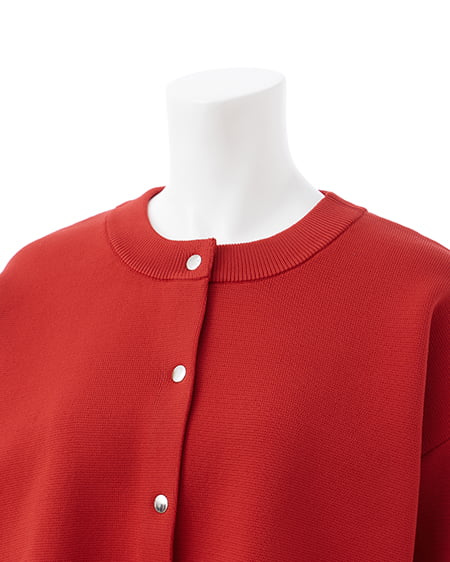 INGNI(イング) ショート丈スポンディッシュニットカーディガン アカ