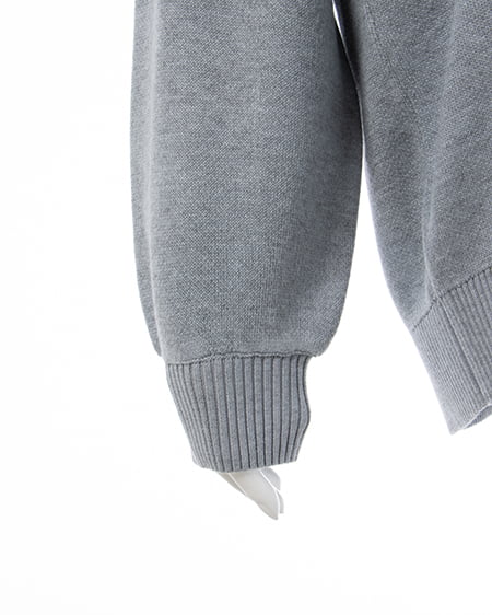 INGNI(イング) 胸エンブレム刺繍スキッパーチュニックニット グレー