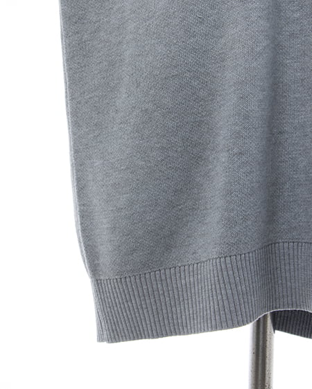 INGNI(イング) 胸エンブレム刺繍スキッパーチュニックニット グレー