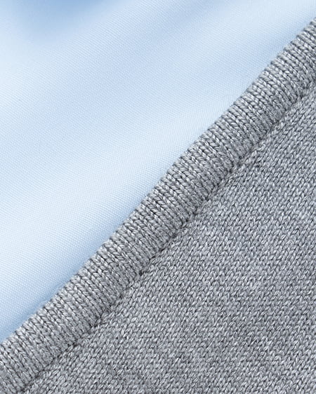 INGNI（イング） シャツドッキング半袖ニット ｸﾞﾚｰ/ﾌﾞﾙｰ