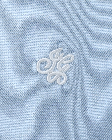 INGNI（イング） ダブルカラー胸刺繍半袖ポロニット ｻｯｸｽ/ｵﾌﾎﾜｲﾄ