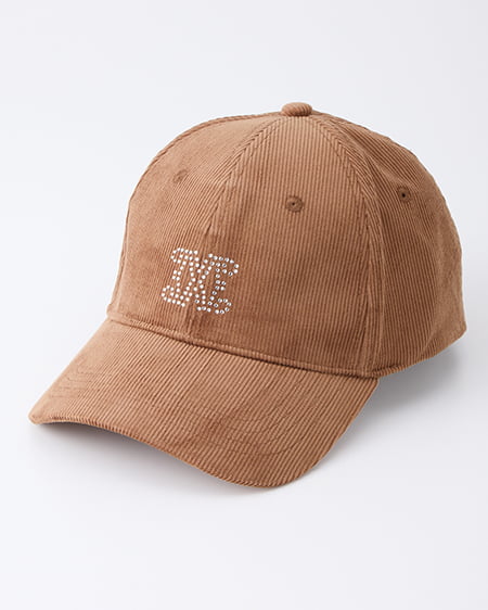 INGNI(イング) ラインストーンロゴキャップ キャメル