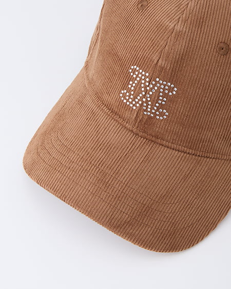 INGNI(イング) ラインストーンロゴキャップ キャメル